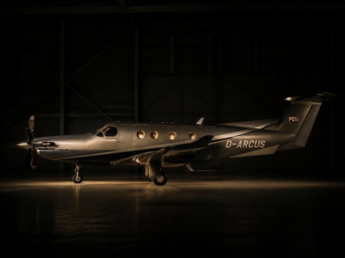 Pilatus PC-12 mit der Kennung D-ARCUS